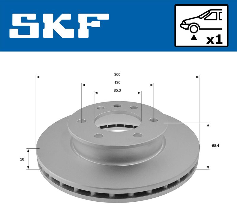 SKF VKBD80016V1 Гальмівний диск