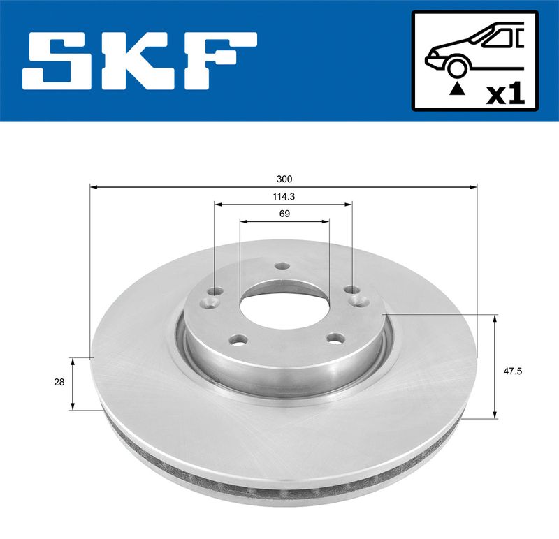 SKF VKBD80019V1 Гальмівний диск