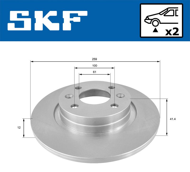 SKF VKBD80025S2 Гальмівний диск
