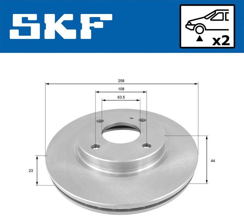 SKF VKBD80027V2 Гальмівний диск