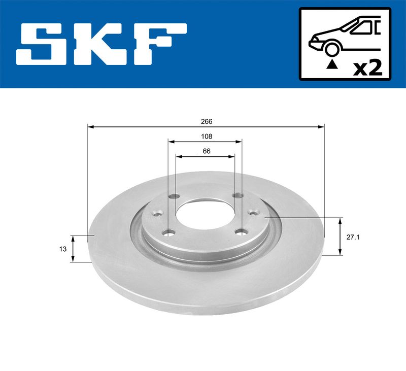 SKF VKBD80033S2 Гальмівний диск