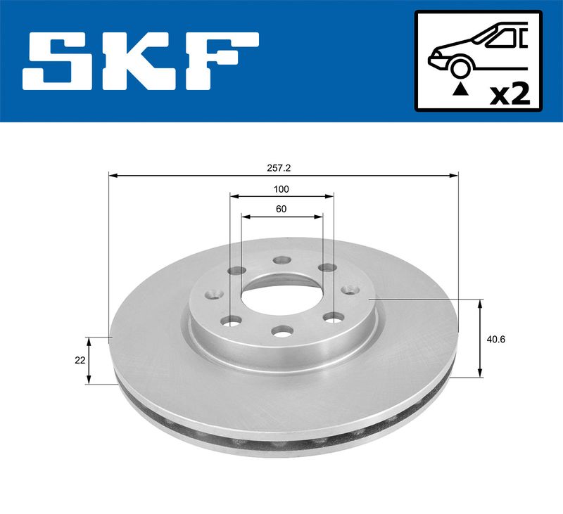 SKF VKBD80038V2 Гальмівний диск