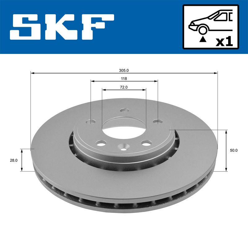 SKF VKBD80046V1 Гальмівний диск