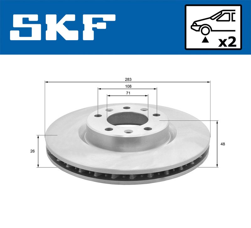 SKF VKBD80049V2 Гальмівний диск