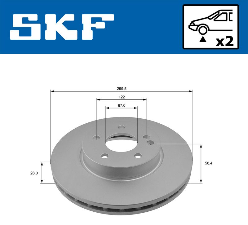 SKF VKBD80052V2 Гальмівний диск