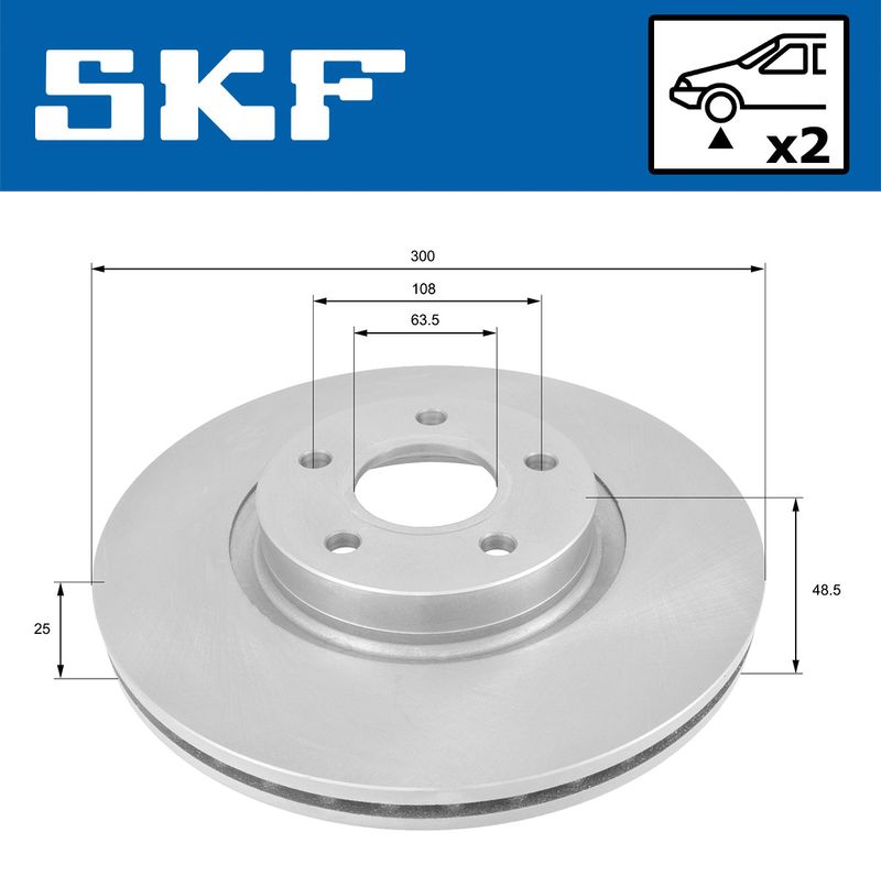 SKF VKBD80053V2 Гальмівний диск