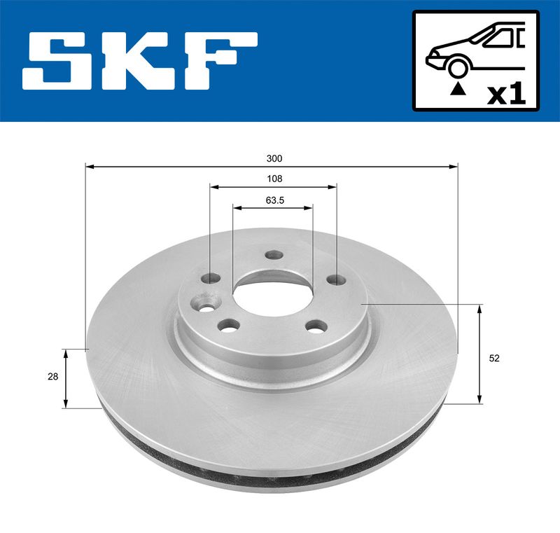 SKF VKBD80056V1 Гальмівний диск