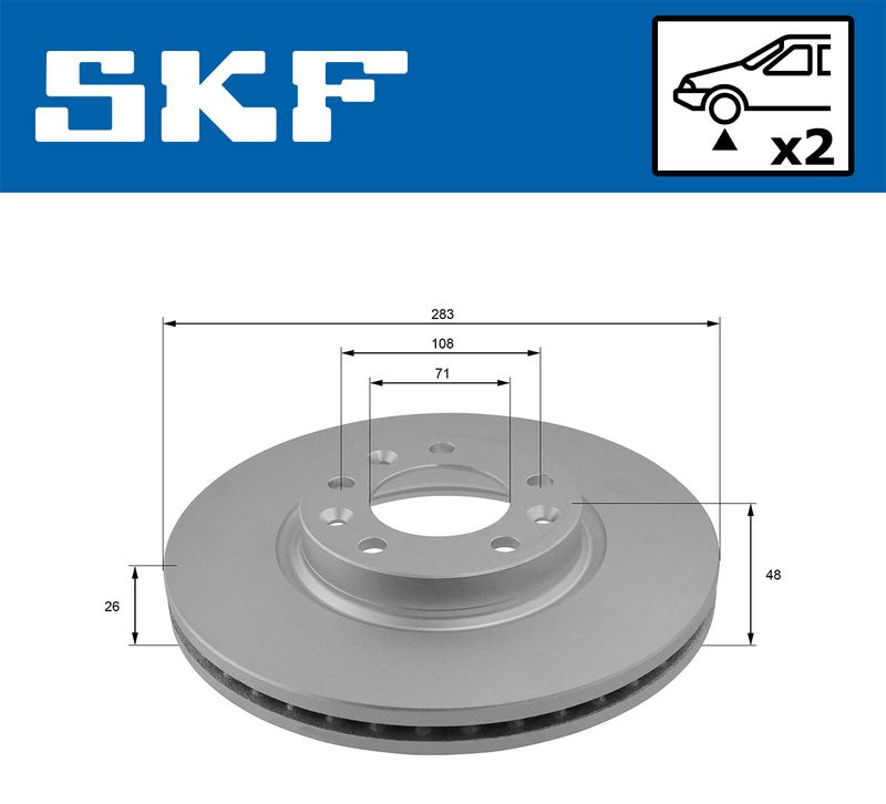 SKF VKBD80061V2 Гальмівний диск