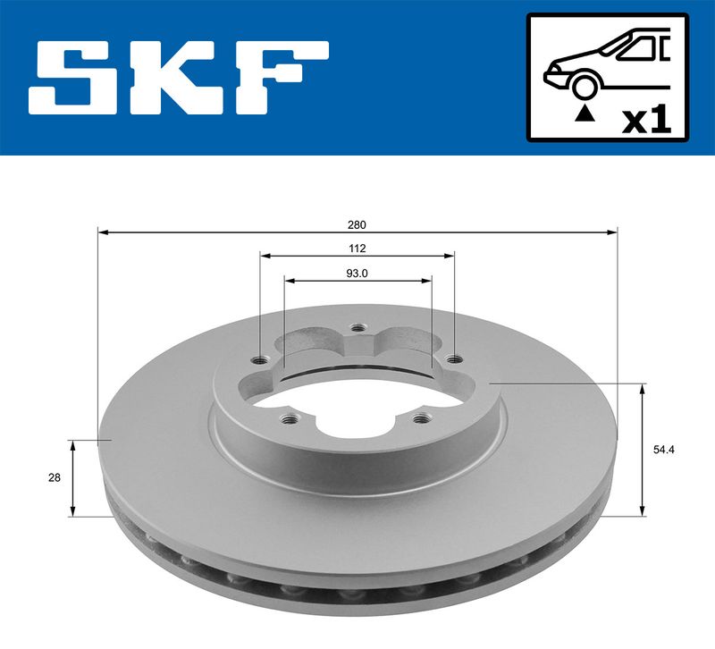 SKF VKBD80066V1 Гальмівний диск