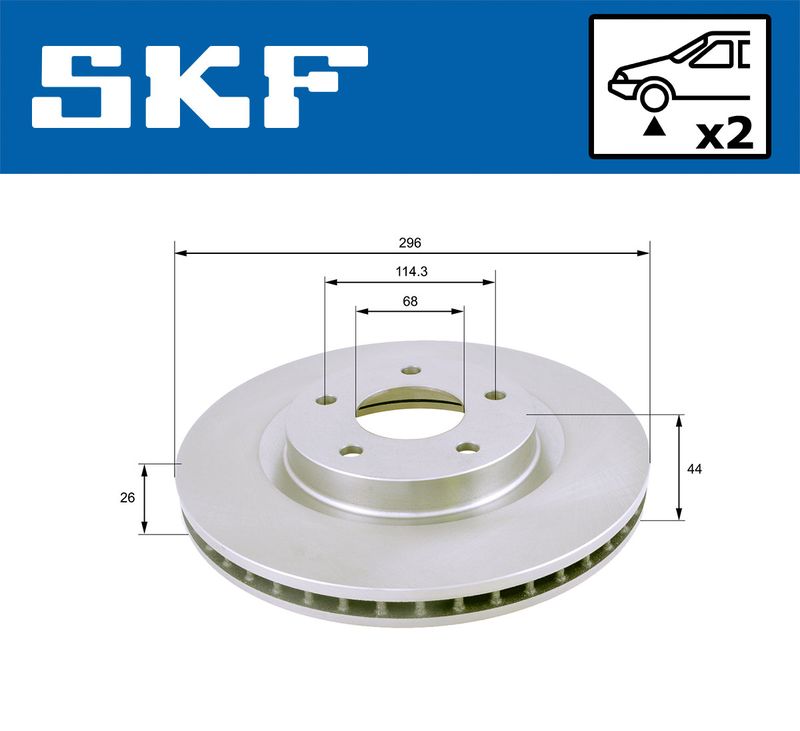 SKF VKBD80070V2 Гальмівний диск