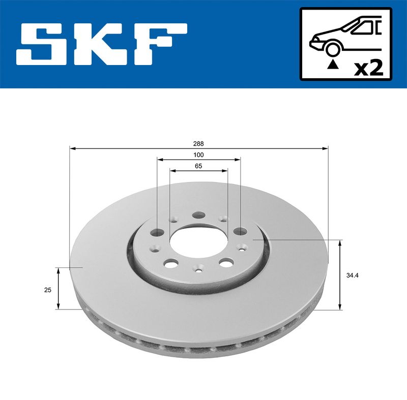 SKF VKBD80074V2 Гальмівний диск