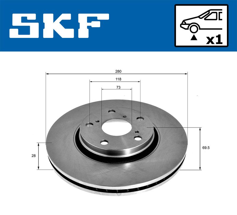 SKF VKBD80077V1 Гальмівний диск