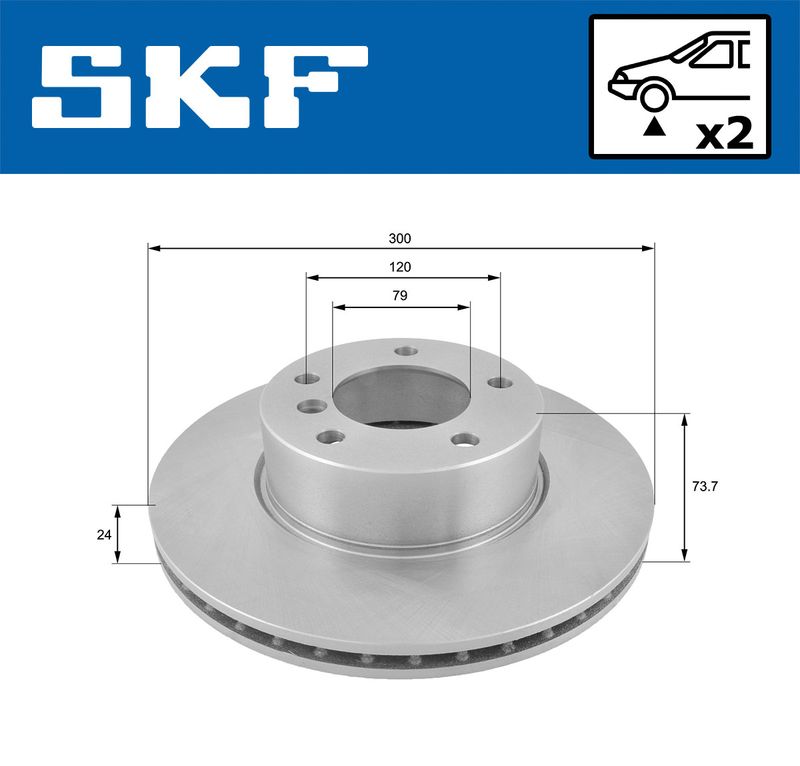 SKF VKBD80079V2 Гальмівний диск
