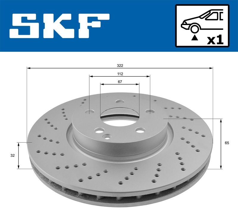SKF VKBD80085V1 Гальмівний диск