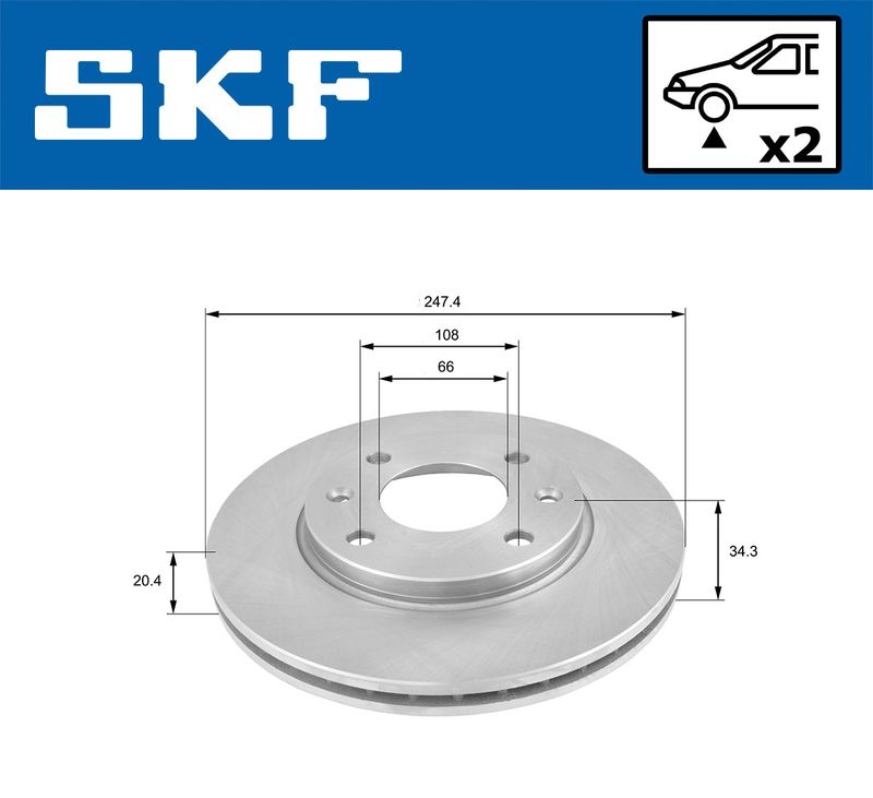 SKF VKBD80092V2 Гальмівний диск