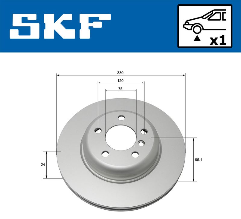 SKF VKBD80093V1 Гальмівний диск