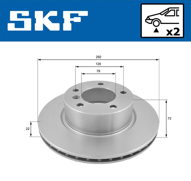 SKF VKBD80099V2 Гальмівний диск