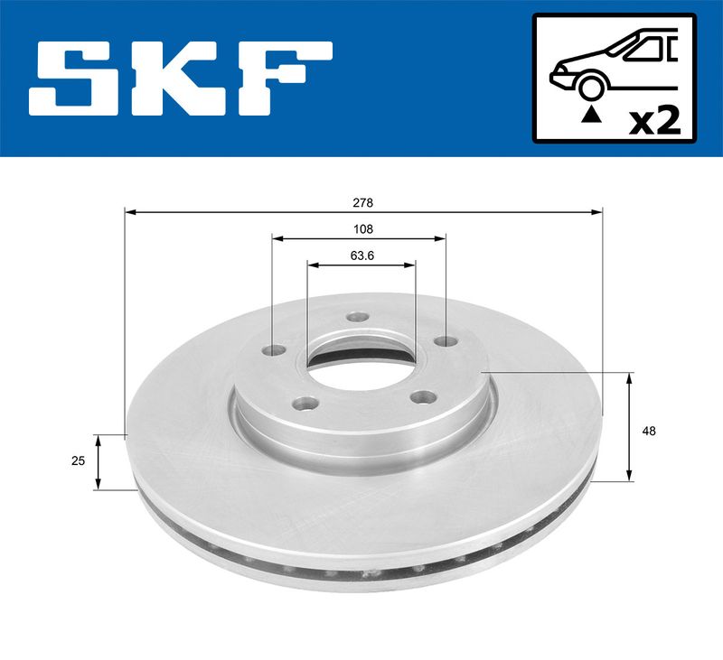 SKF VKBD80103V2 Гальмівний диск
