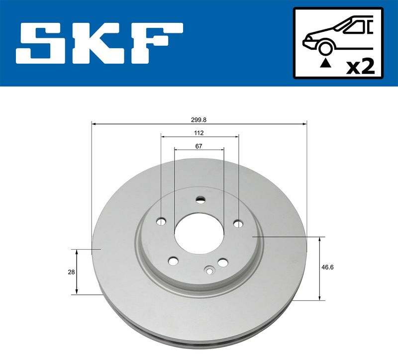 SKF VKBD80104V2 Гальмівний диск