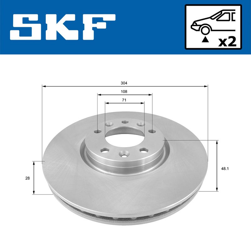 SKF VKBD80106V2 Гальмівний диск