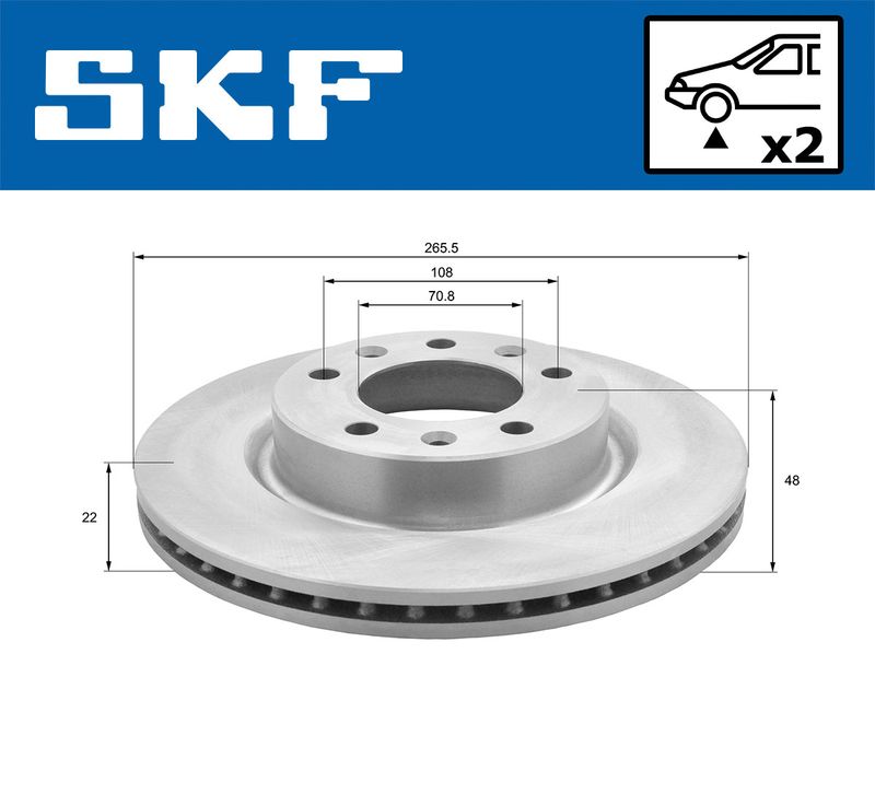 SKF VKBD80113V2 Гальмівний диск