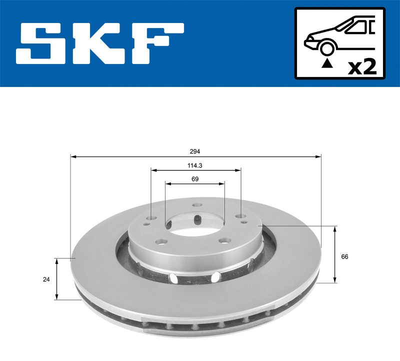 SKF VKBD80127V2 Гальмівний диск