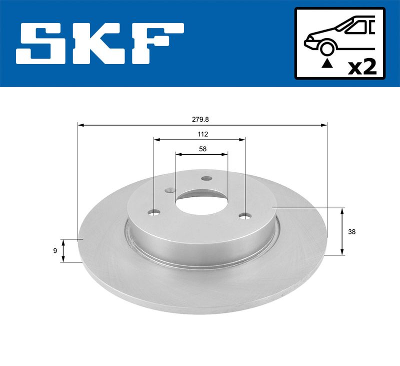 SKF VKBD80142S2 Гальмівний диск