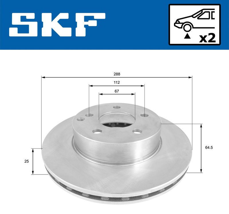 SKF VKBD80143V2 Гальмівний диск