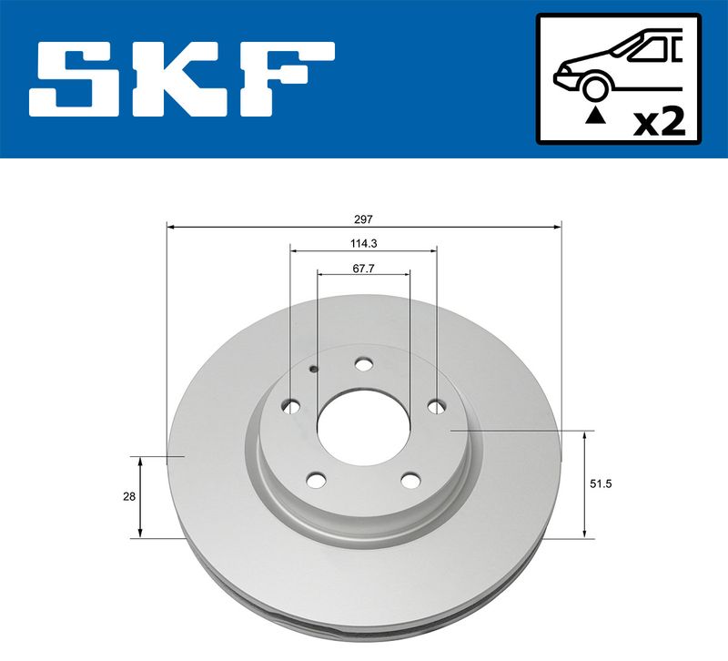 SKF VKBD80147V2 Гальмівний диск