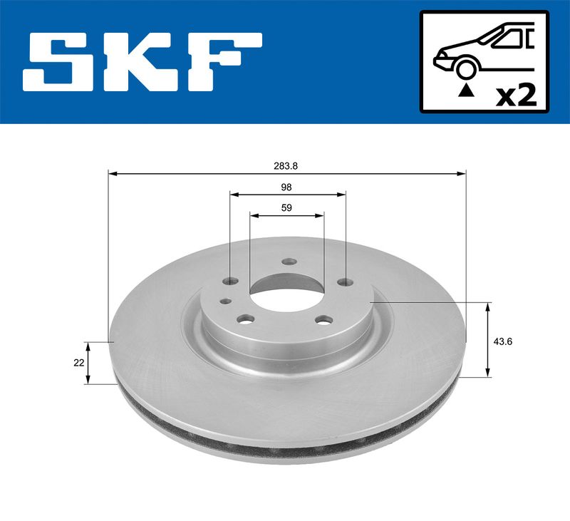 SKF VKBD80150V2 Гальмівний диск
