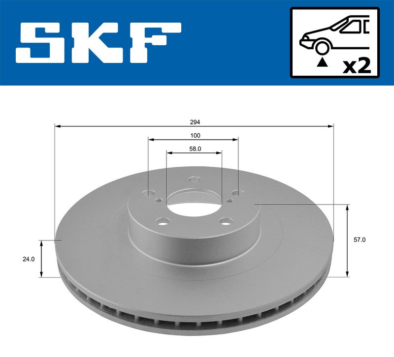 SKF VKBD80153V2 Гальмівний диск