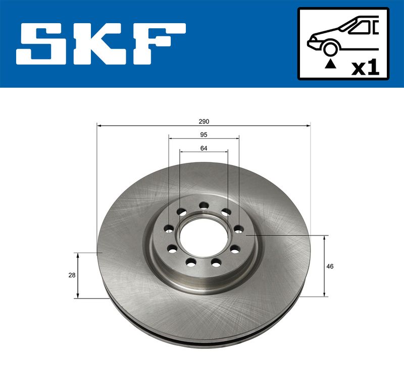 SKF VKBD80159V1 Гальмівний диск