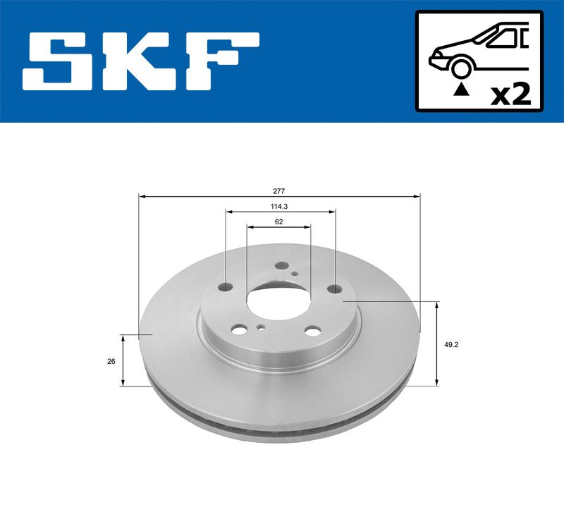 SKF VKBD80160V2 Гальмівний диск
