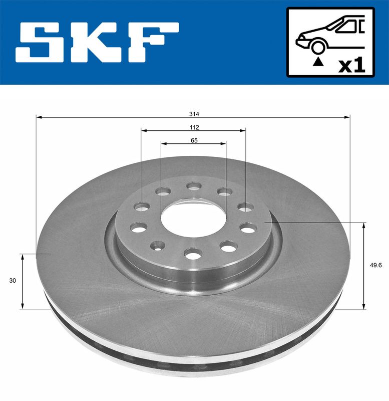 SKF VKBD80171V1 Гальмівний диск