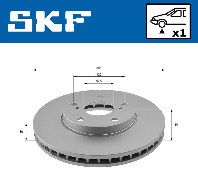 SKF VKBD80187V1 Гальмівний диск
