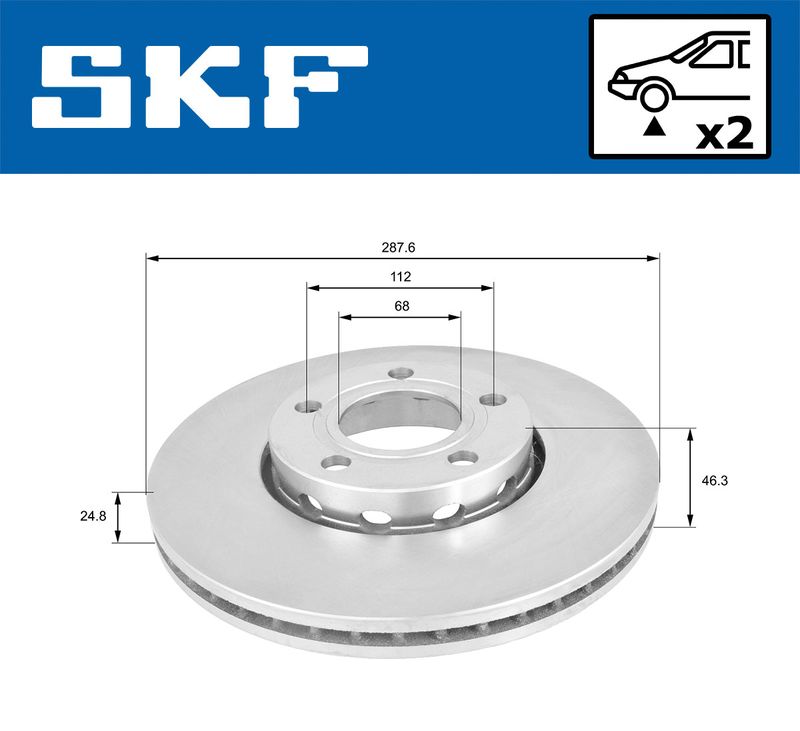 SKF VKBD80189V2 Гальмівний диск