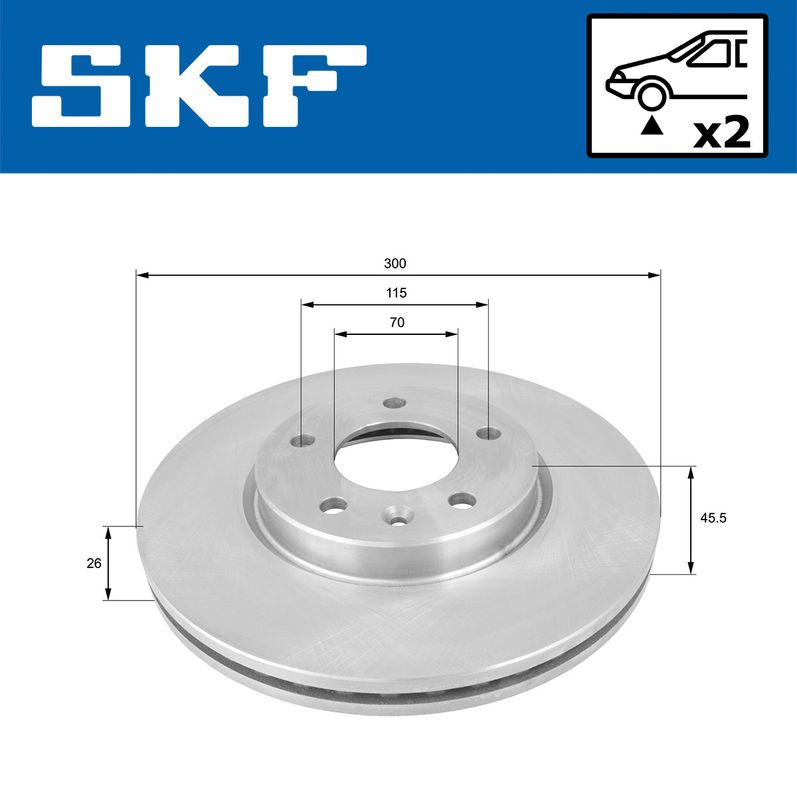 SKF VKBD80194V2 Гальмівний диск