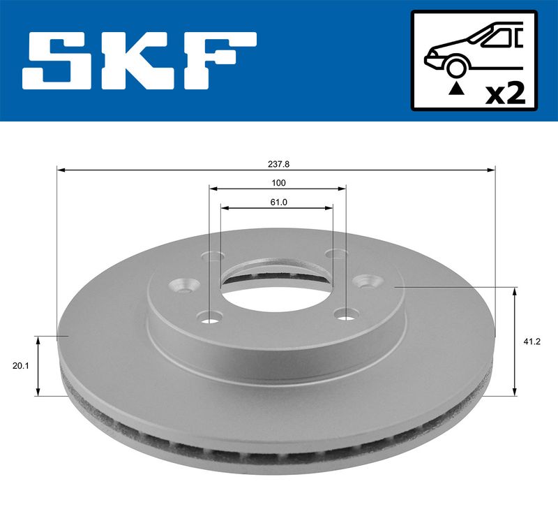 SKF VKBD80195V2 Гальмівний диск
