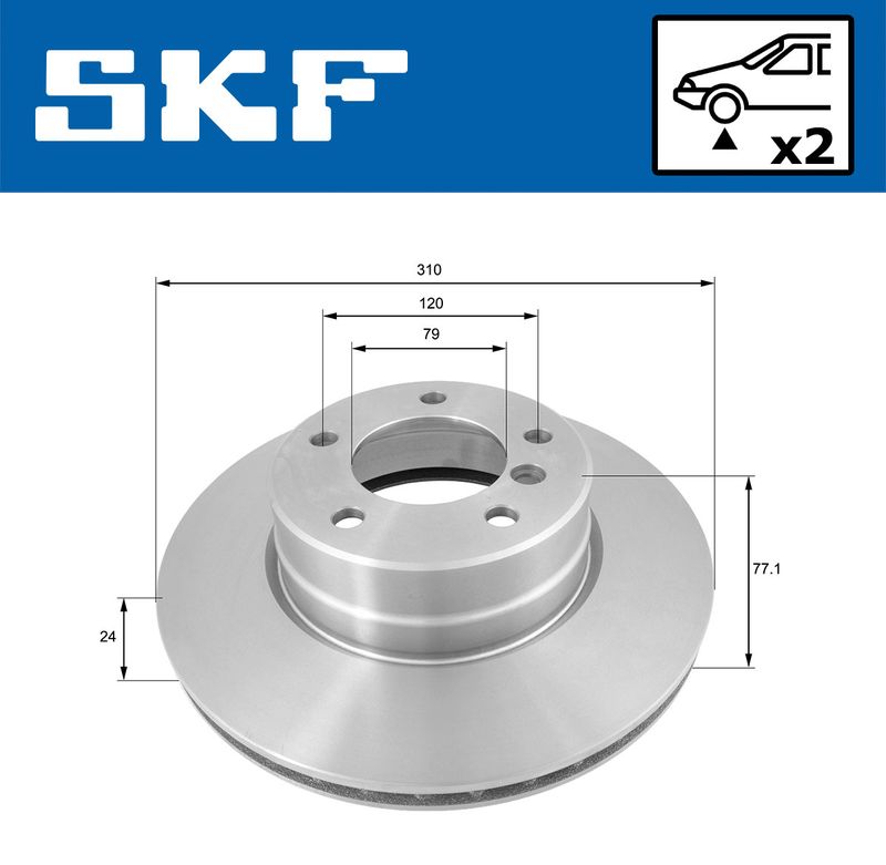 SKF VKBD80196V2 Гальмівний диск