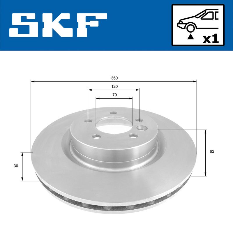 SKF VKBD80219V1 Гальмівний диск