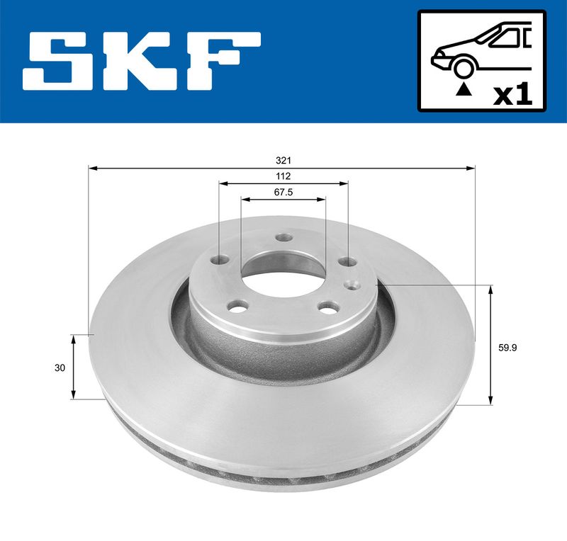 SKF VKBD80226V1 Гальмівний диск