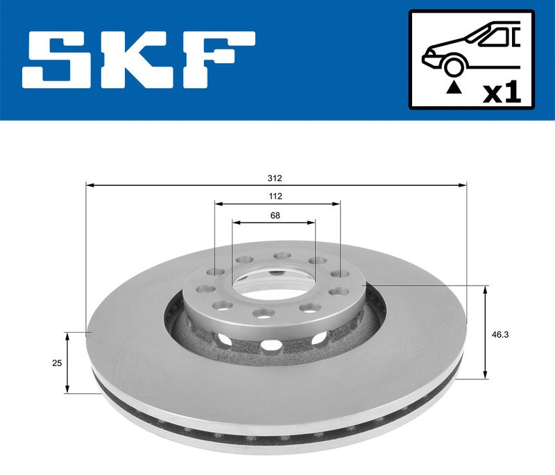 SKF VKBD80242V1 Гальмівний диск