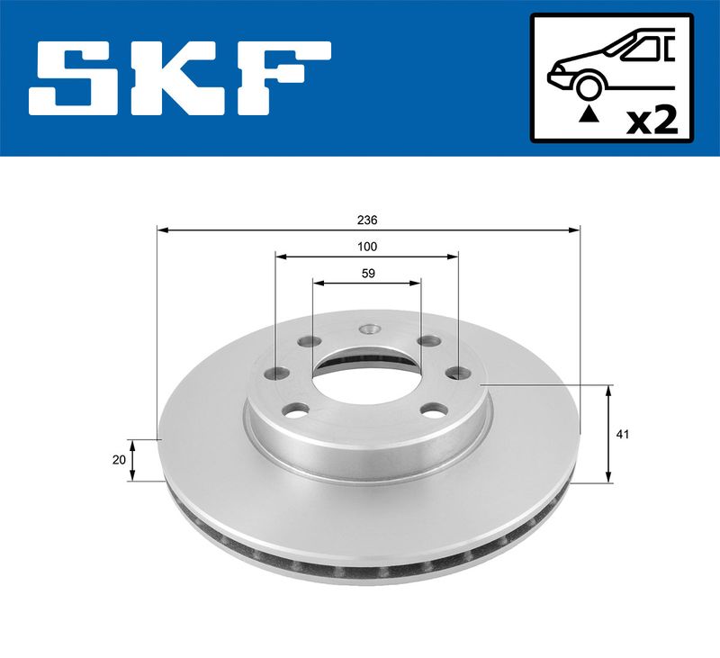 SKF VKBD80250V2 Гальмівний диск