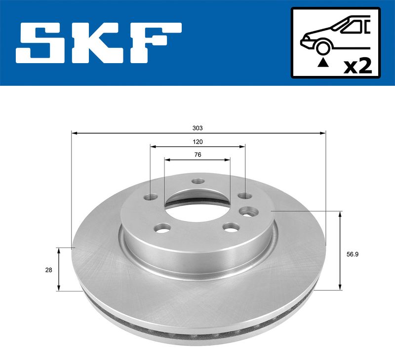 SKF VKBD80253V2 Гальмівний диск