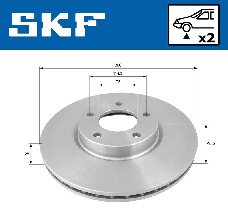 SKF VKBD80273V2 Гальмівний диск