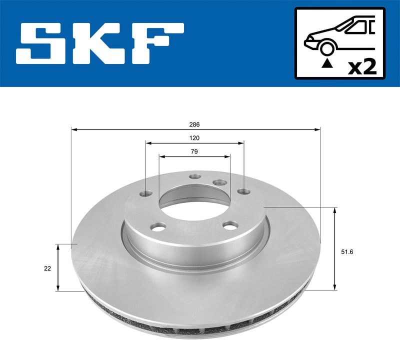 SKF VKBD80276V2 Гальмівний диск