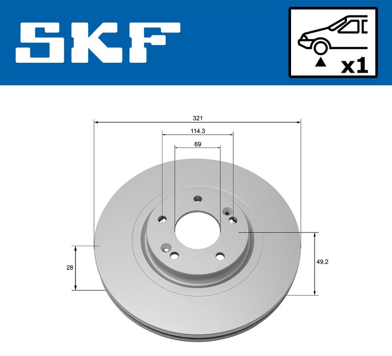 SKF VKBD80281V1 Гальмівний диск