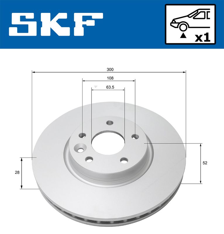 SKF VKBD80283V1 Гальмівний диск
