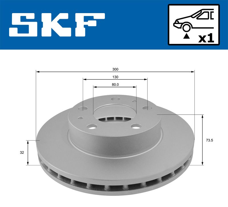 SKF VKBD80288V1 Гальмівний диск
