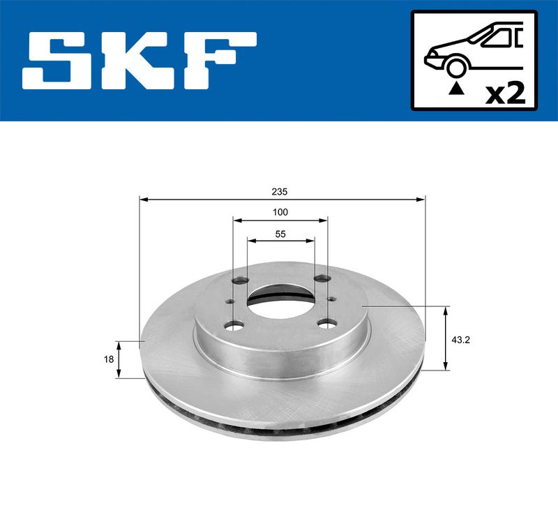 SKF VKBD80302V2 Гальмівний диск